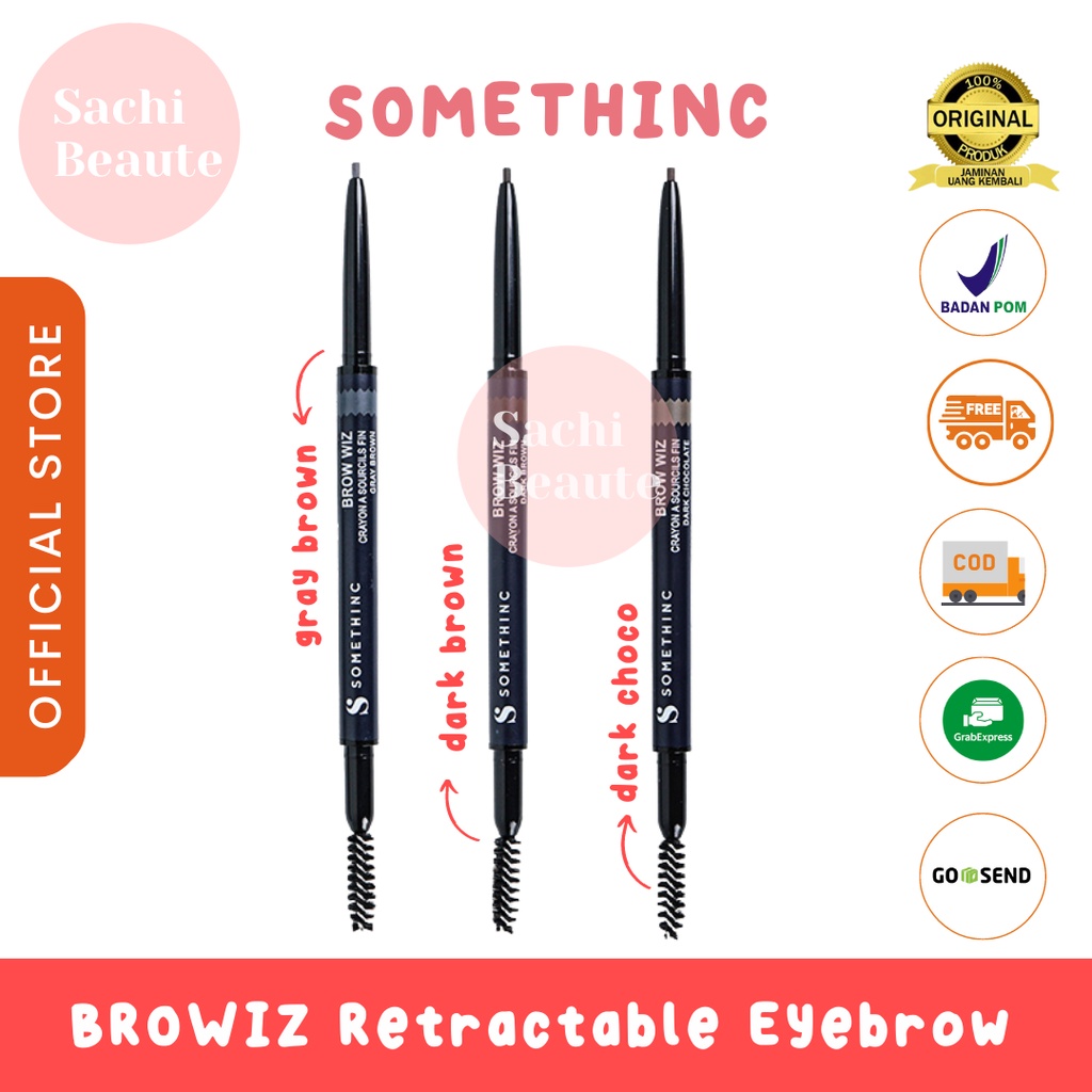 SOMETHINC BROW WIZ Retractable Eyebrow - Pensil Alis Mekanik 0.55 m Ujung Bulat