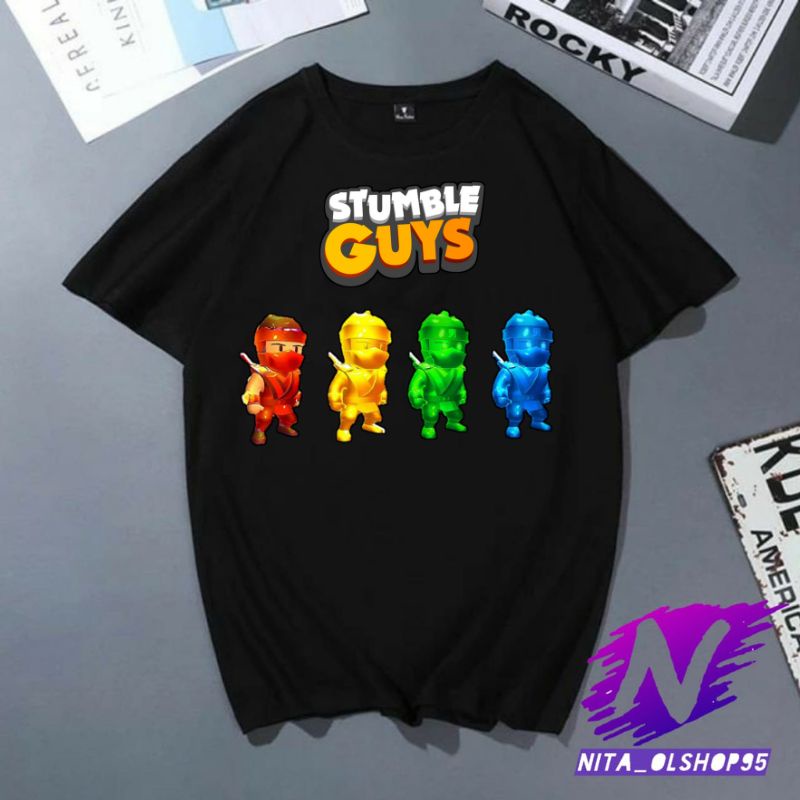 baju anak kaos anak stumble guys ninja 4 epic