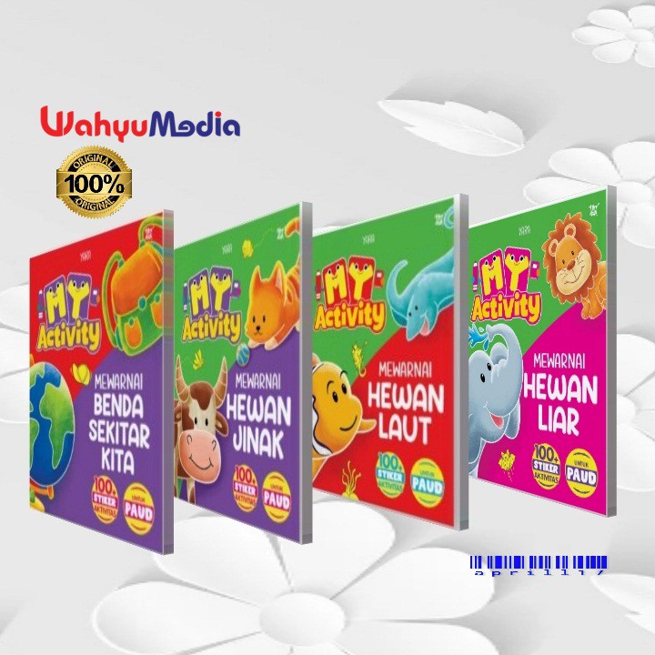 Buku Anak MY ACTIVITY MEWARNAI HEWAN LIAR, JINAK, LAUT, BENDA SEKITAR KITA + (paket)