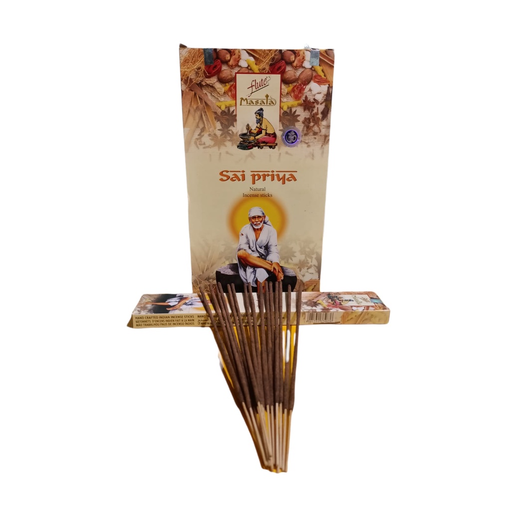 Dupa Hio Sai Priya by Flute Masala High Quality Incense dari India isi 12 Batang Recta Kemasan Kotak Exclusive