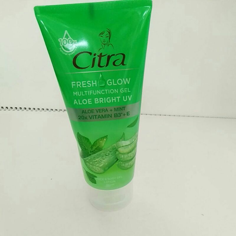 Jual CITRA FRESH GLOW ALOE BRIGHT UV 180ML FACE & BODY GEL LOTION