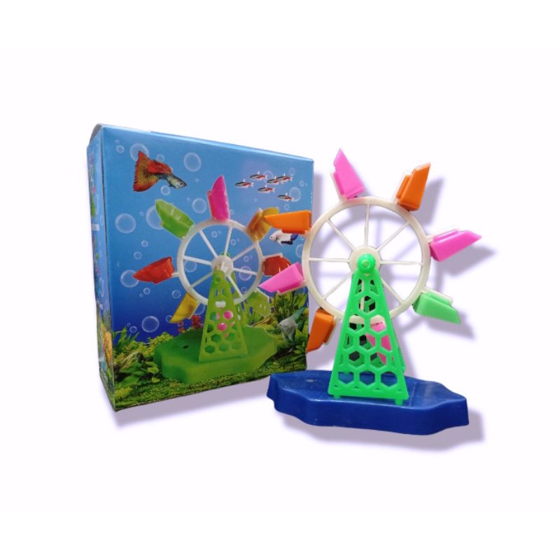 Hiasan Aquarium Mainan Airpump LUCKINESS WATER WHEEL BESAR