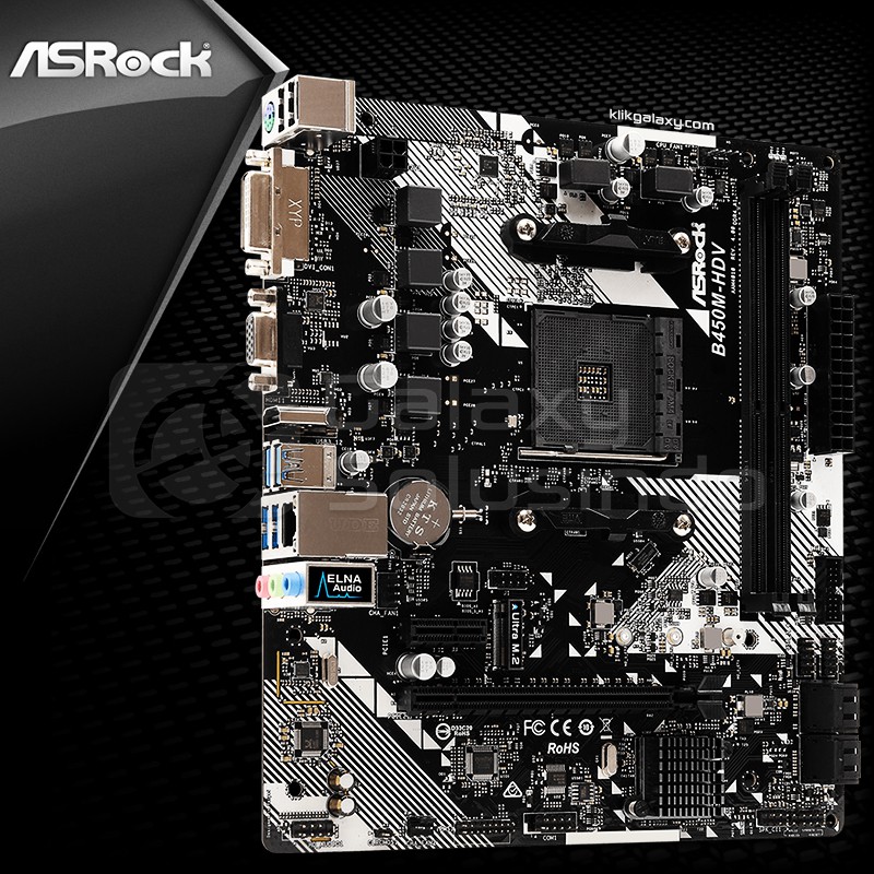 Asrock B450M HDV  AM4  B450  DDR4