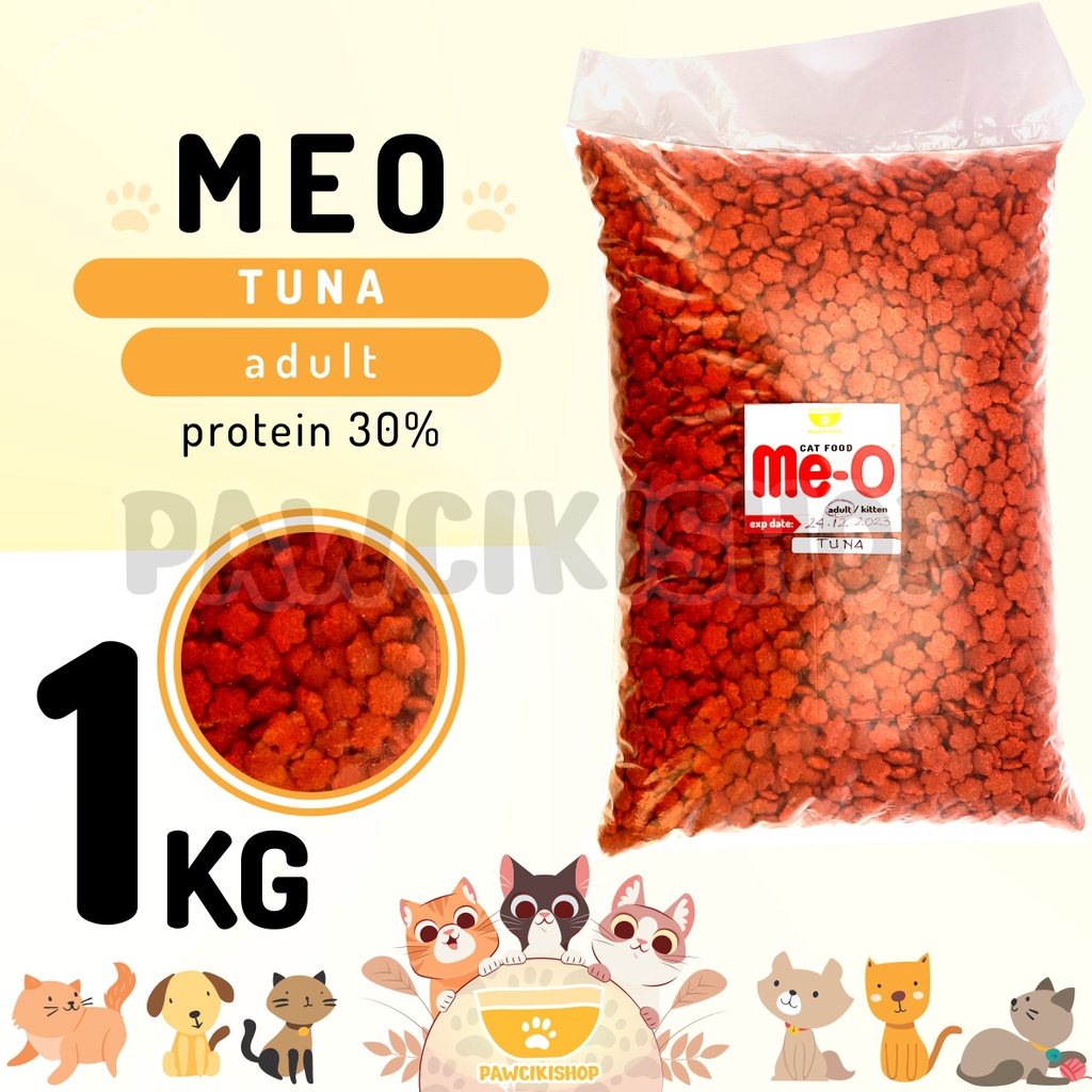 PAWCIKISHOP - MEO ADULT TUNA 1KG / meo / meo adult / meo tuna / makanan kucing meo / meo dry food / 