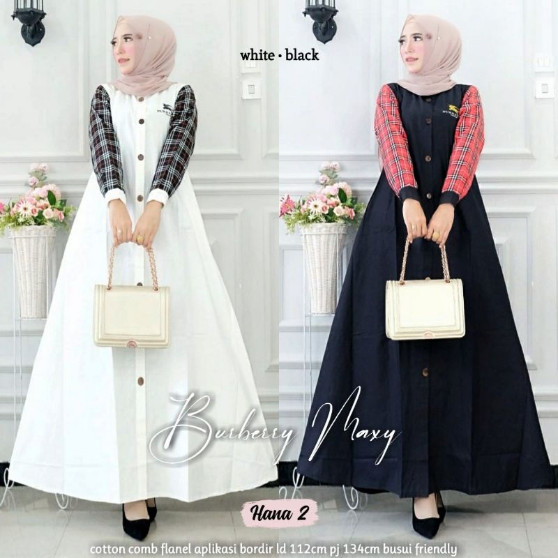 Gamis Jumbo Katun Bordir Import Qumi Maxy Dress
