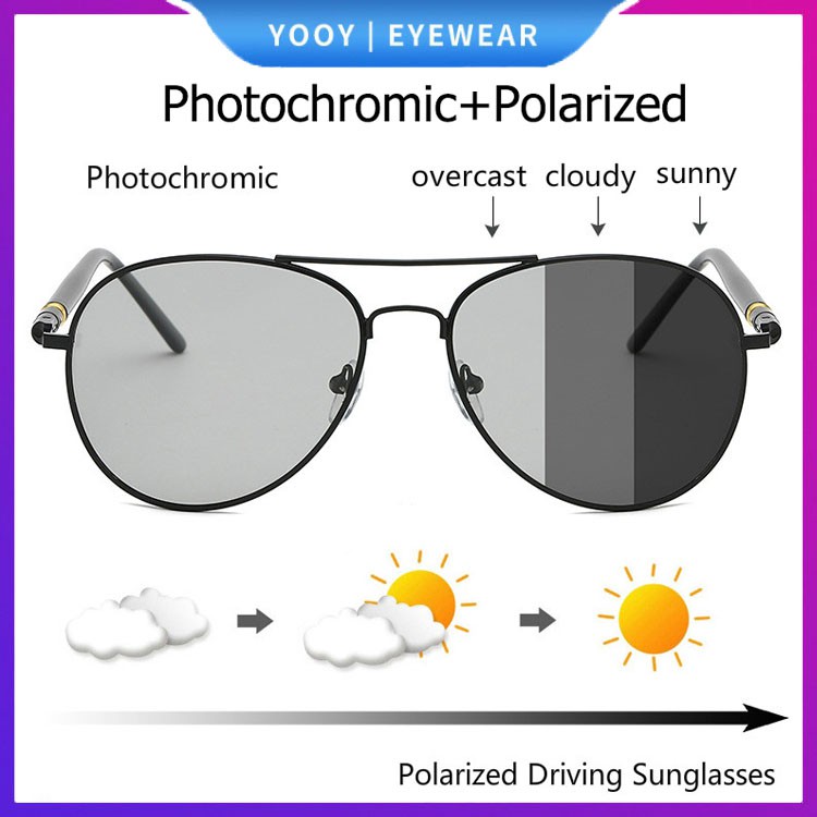 Kacamata Polarized Photochromic Untuk Pria Mengemudi Musim Semi