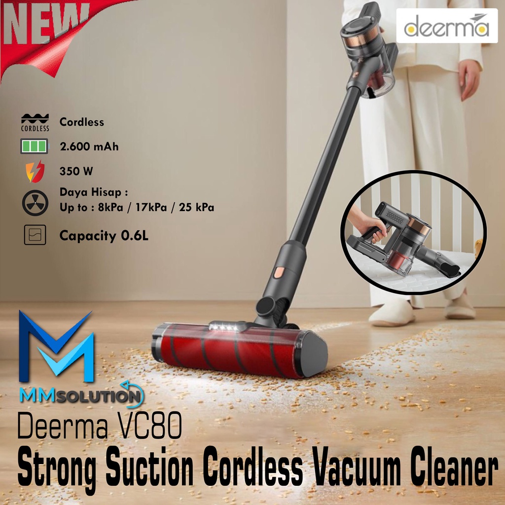 DEERMA VC80 Strong Suction cordless Vacuum Cleaner Penyedot Debu