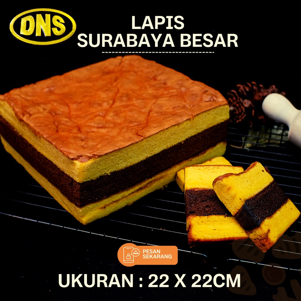 

Lapis Surabaya BESAR 22x22cm / Kue Lapis Surabaya Resep Khas Nenek Moyang