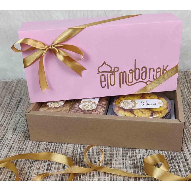 

kotak hampers toples kue kering lebaran, parcel kue idul fitri - Baby Pink dll,,isi 5pc
