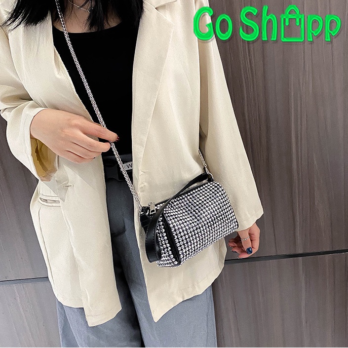 Tas Selempang Wanita Manik Bling Bling Import - Tas Bahu Slempang Wanita Fashion Korea - Tas Pesta Wanita Terbaru Import Kekinian [SL83]