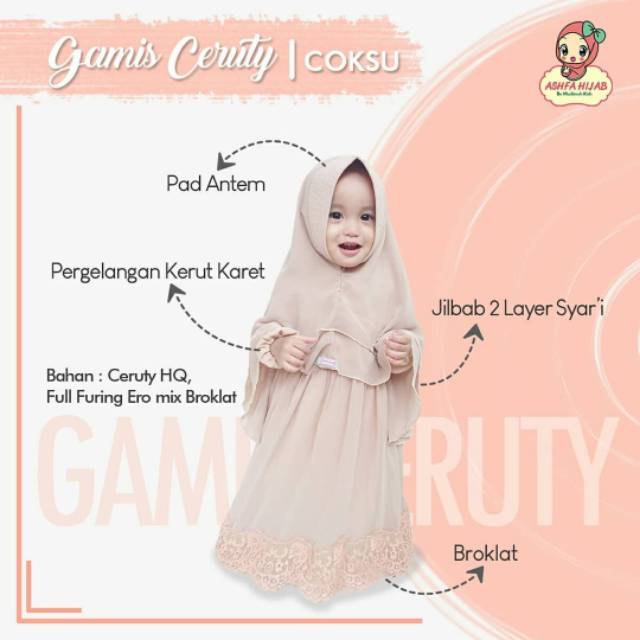 Gamis Ceruty Coksu / Gamis Anak Ceruty Coksu