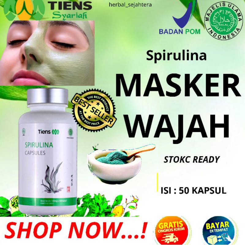 Masker spirulina tiens 30 kapsul(produk original)