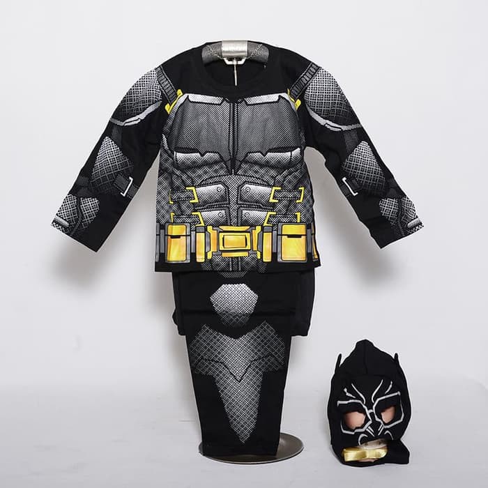 Baju Kostum Anak Karakter Superhero New Batman III Setelan Panjang Cowok