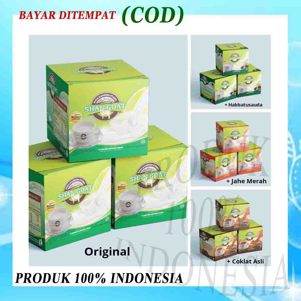 

Susu Kambing Etawa Shan Goat Jahe Merah Coklat Habatusauda Original Box