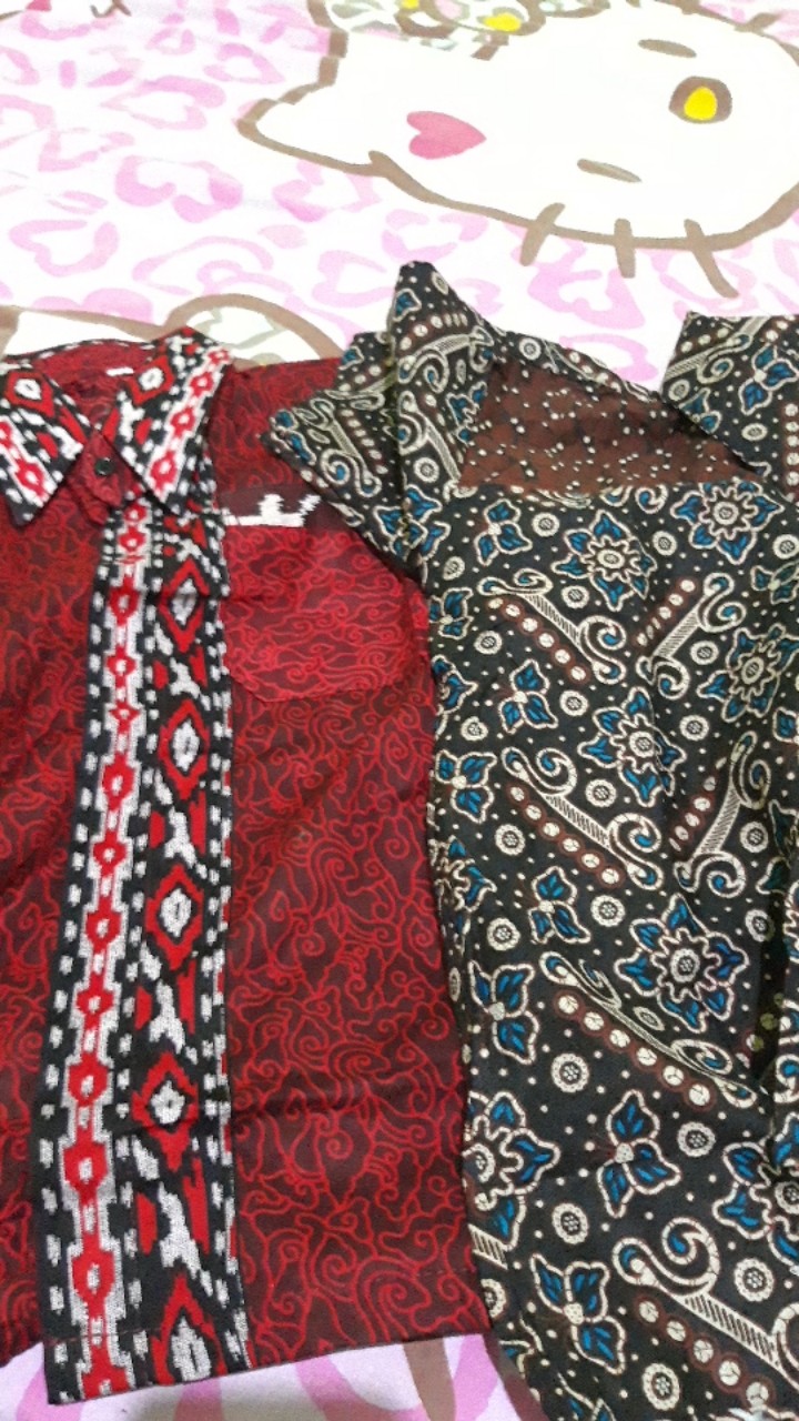 Baju Batik Anak Laki-laki Lengan Panjang Umur 2-14 Tahun Bisa Buat Sekolah Hari Batik - Kemeja Batik