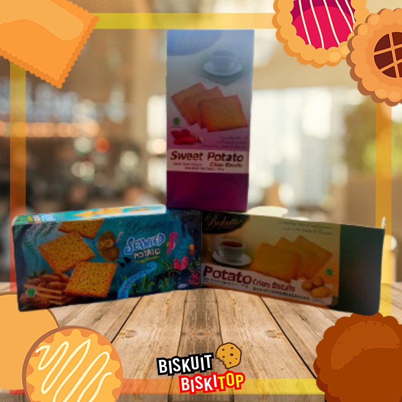

B. BISKITOP - BISKOTO POTATO BOX 160g Kentang Gurih Biskuit Kue Kering Cemilan Dewasa Anak Renyah