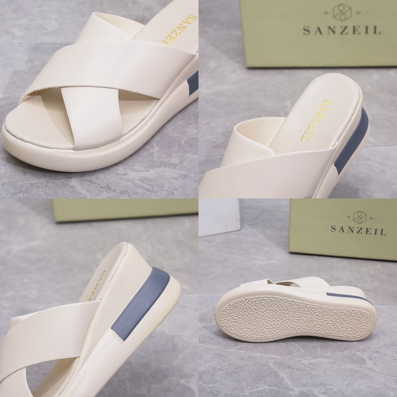 Sandal Wedges Wanita GO18 Sandal Hak Tinggi Tali Model X Import