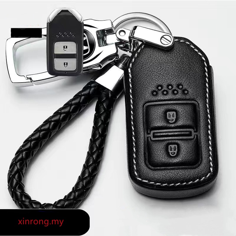 Case Remote Kunci Keyless Entry Bahan Kulit Untuk Honda City / CRV / Accord 2014 to 2020 Start