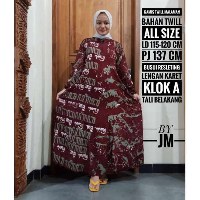 GAMIS TWILL ORI JERUK MAS SIZE XXL LD 115 PJ 140