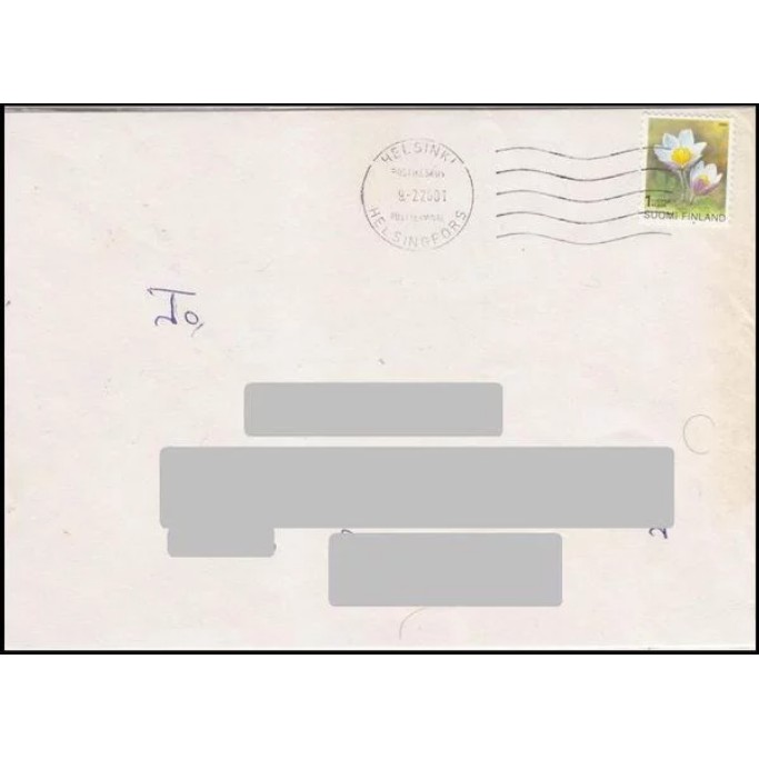 

Perangko Filateli L97 Finland Cover 22.09.2001 To Indonesia