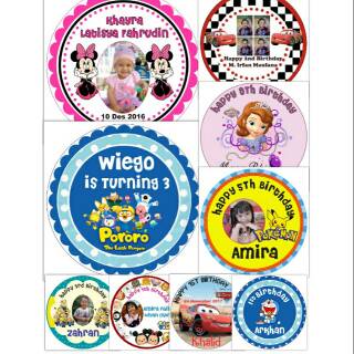 Sticker ulang tahun termurah / sticker ultah / sticker label/ sticker