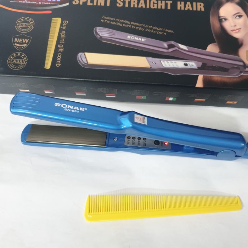 ALAT CATOK RAMBUT SONAR SN-831 CATOK LURUS REBONDING  CATOK 2IN1 CURLY KERITING MURAH