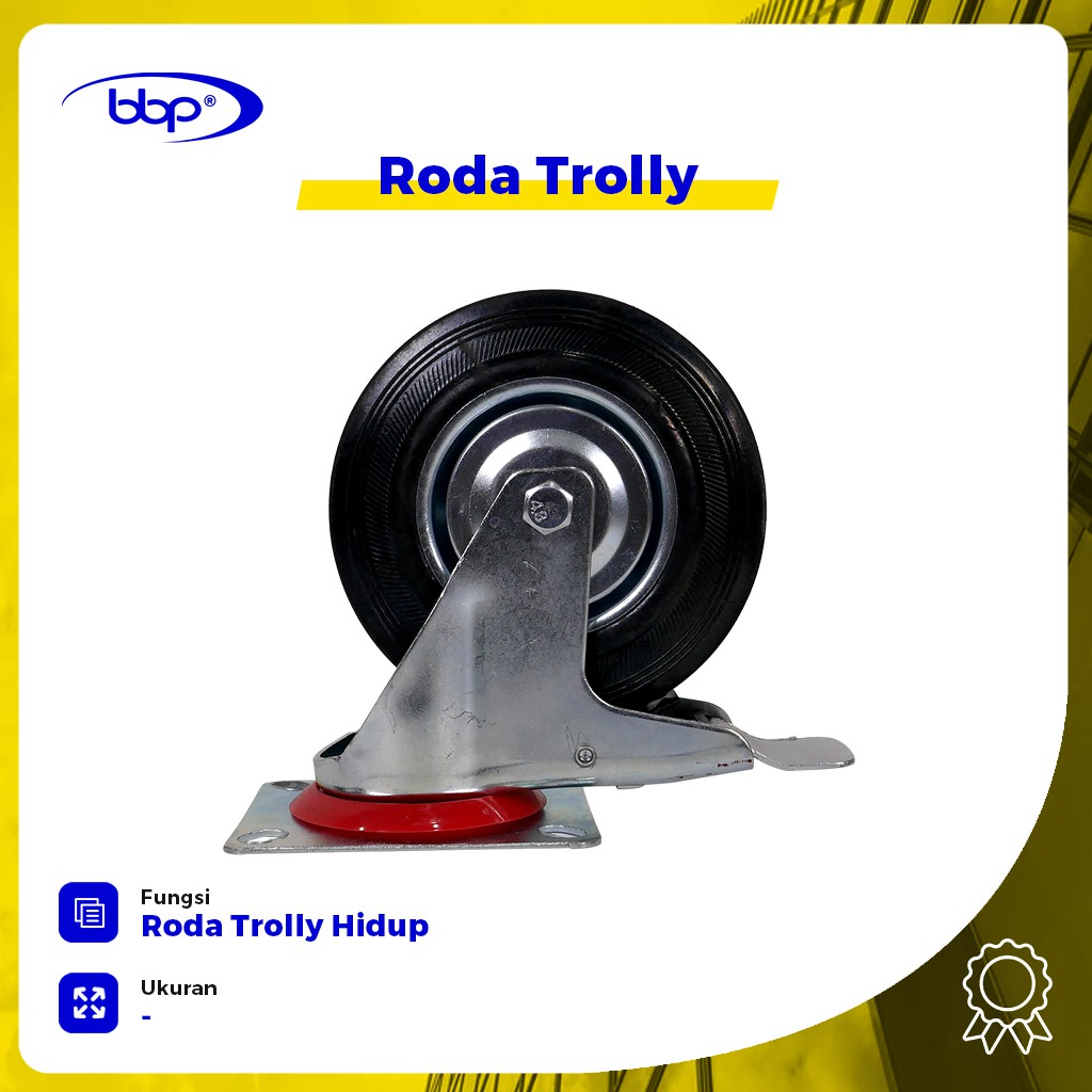 Roda Troli 5 Inch Putar Hidup Roda Gerobak Hidup