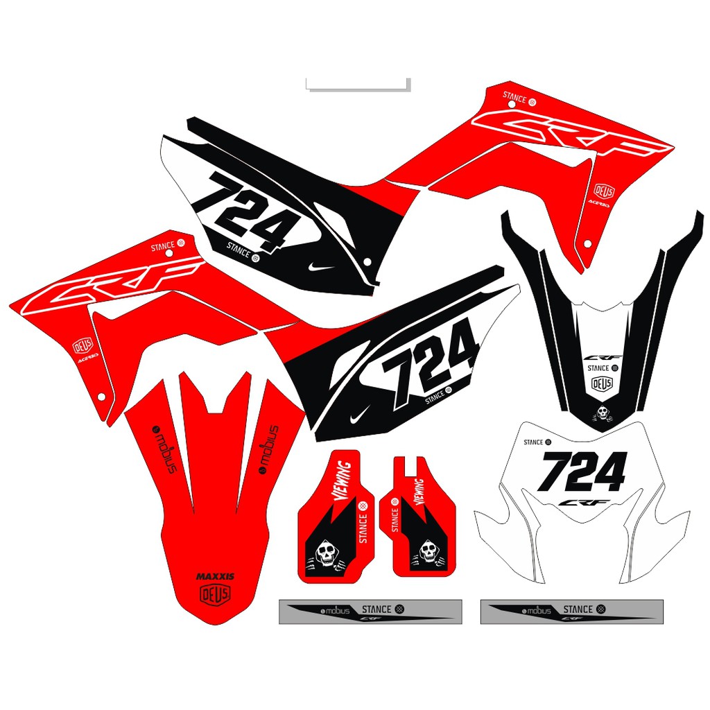 Sticker DECAL CRF 150 L Bisa Custom Stiker Honda CRF 150 L  (92)