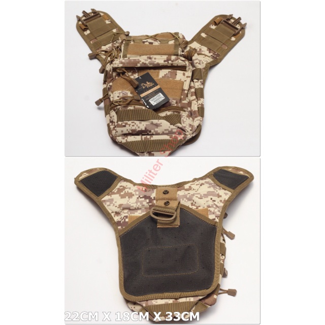 Tas 803 / Tas Selempang / Tas Loreng / Tas Doreng / Army / Tactical / Polisi / Airsoft / PERBAKIN