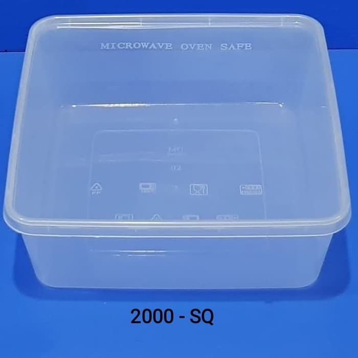 THINWALL KOTAK 2000ML SQ FOOD CONTAINER / kotak makan /tempat makanan