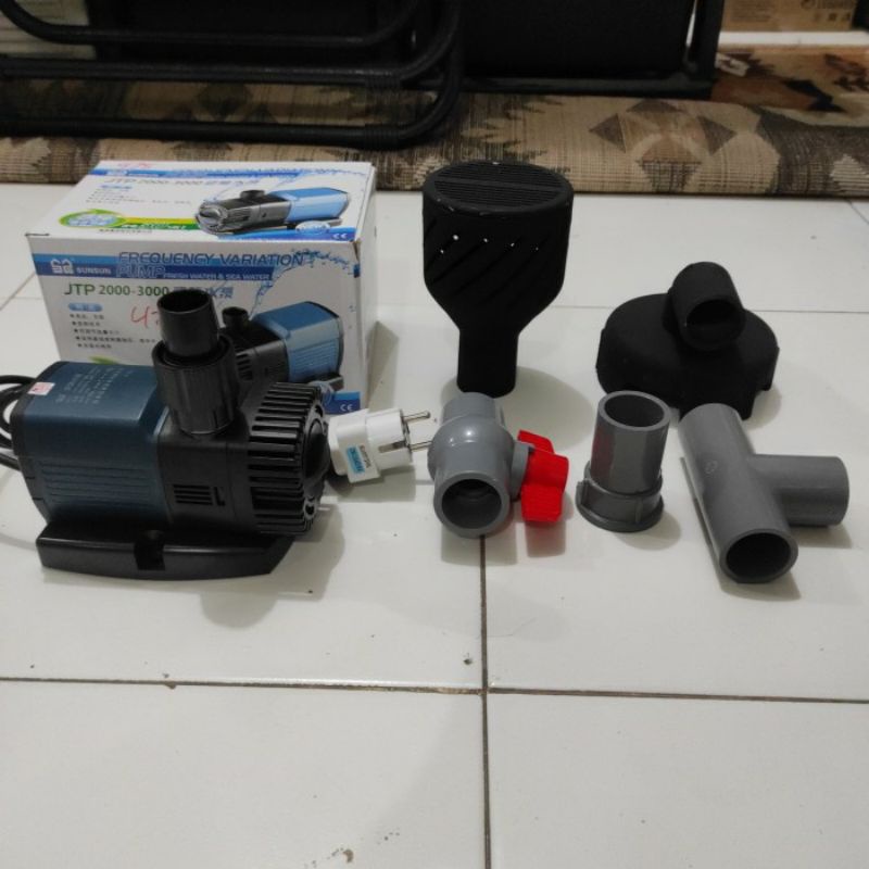 Vacum Bottom Drain + Skimmer Statis + Pompa Sunsun KTM 5800 | Lengkap
