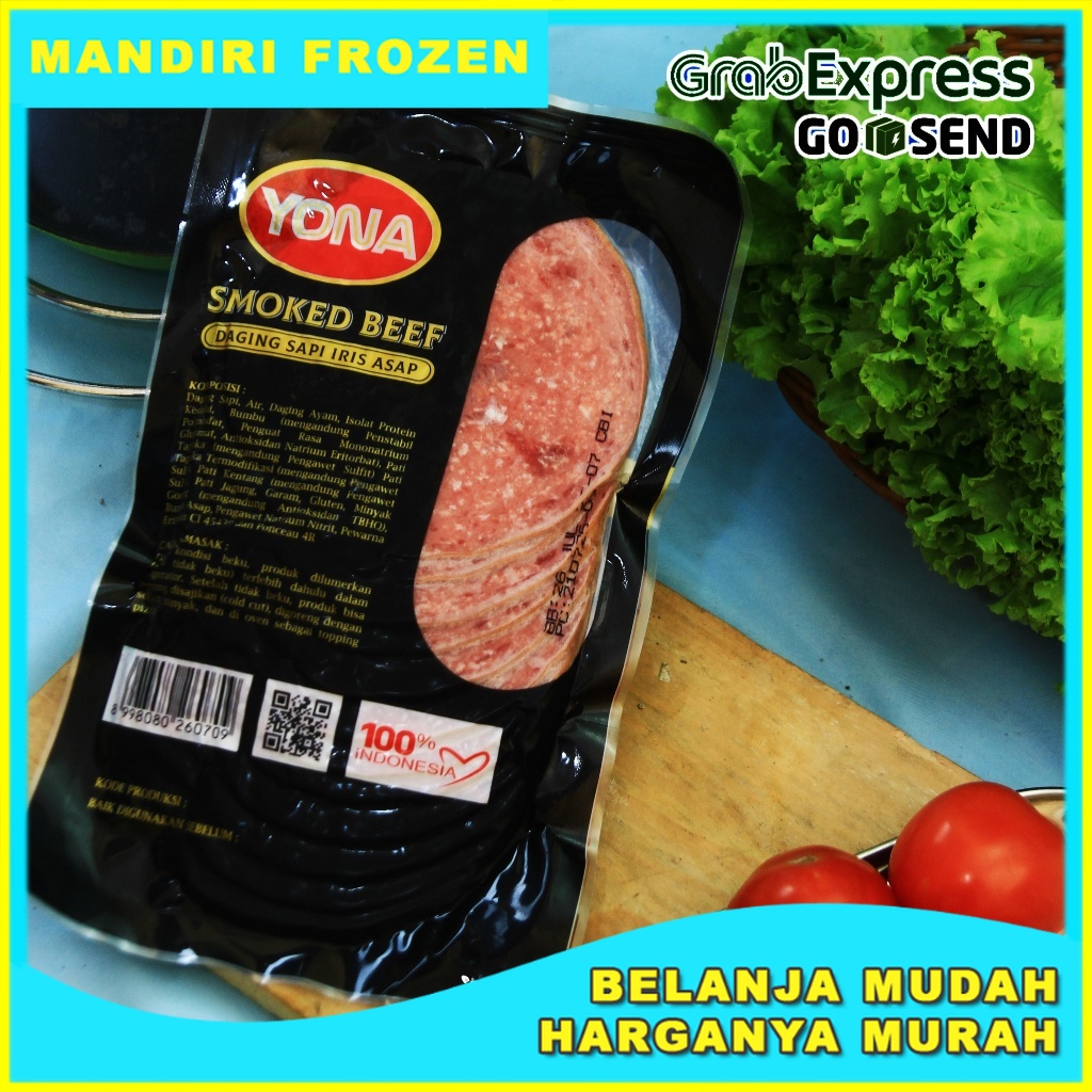 

YONA Smoked Beef 12s 250gr - Daging Asap Slice