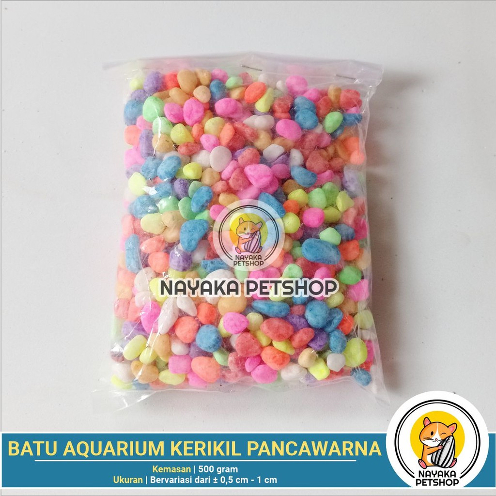 Batu Aquarium Aquascape Hias Warna Warni Kecil Pancawarna Kerikil Coral