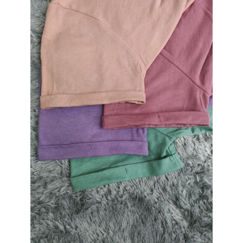 crop tee / Crop Top Polos Lengan Pendek Premium  atasan crop top korea crop top kaos crop tee pastel