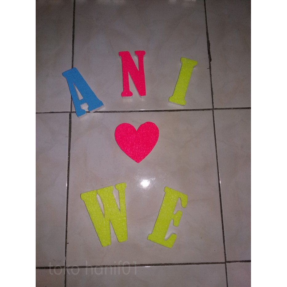 Dijual Huruf strofoam huruf gabus   Maroon terbatas