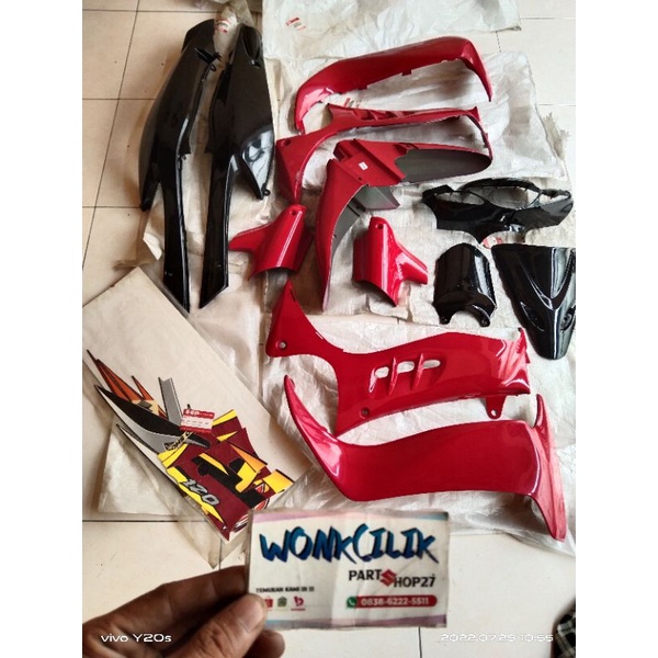 full body halu satria 2tak hiu merah hitam original sgp