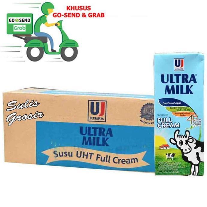 

[[BISA COD]] Susu Ultra 200 ml 1 karton isi 24 pcs Rasa Full Cream BIG SALE Kode 885