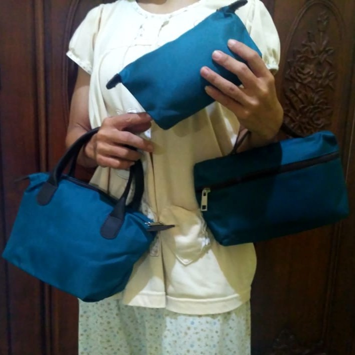Zada Set 3 in 1 Bag - Tosca dan merah marun