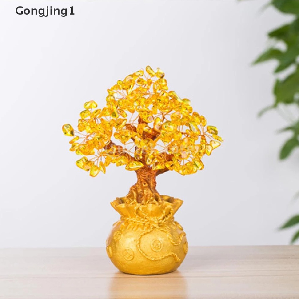 Gongjing1 Ornamen Uang Feng Shui Bonsai Kristal Natural