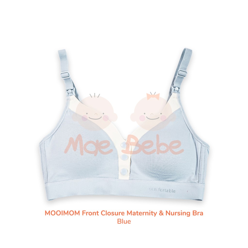 [PROMO] Mooimom Blue Front Closure Maternity &amp; Nursing Bra Ibu Hamil &amp; Menyusui B03303B