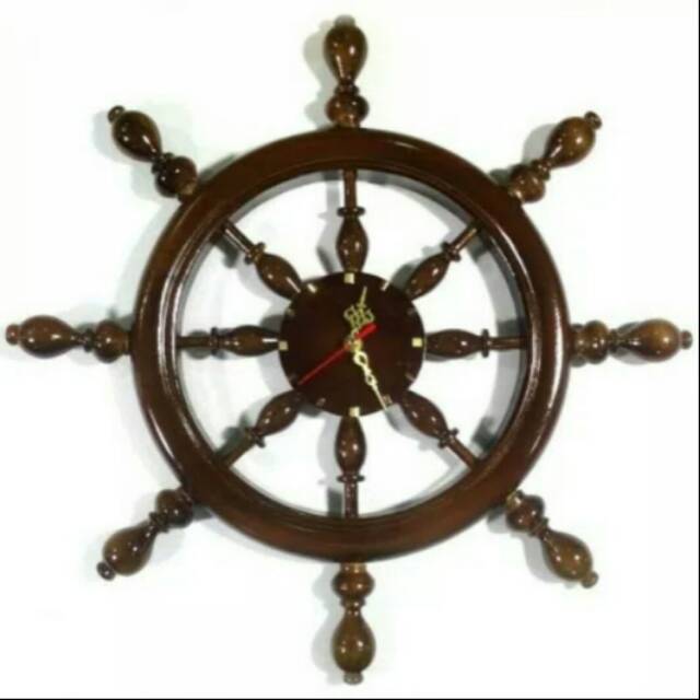 TERMURAH BEST SELLER JAM DINDING MODEL NAKODA KAPAL UKURAN BESAR KAYU JATI