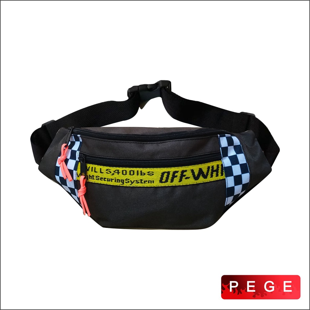 Tas Selempang Bahu Pria PEGE Slempang Model Waistbag untuk Tempat HP Dompet - PG 8906