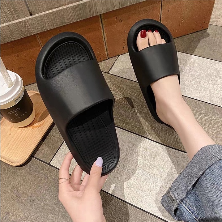 Sandal Murah Wanita EVA Anti Air Sandal Empuk Flat Sandal Kesehatan Slip On Polos Korean Style