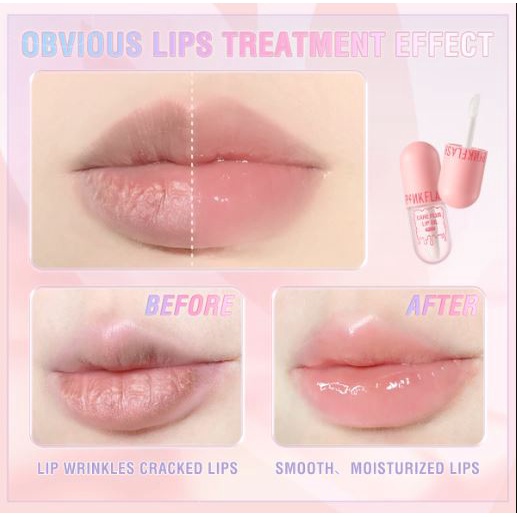 PINKFLASH Care Plus Lip Oil - Moisturize Repair Lip Gloss