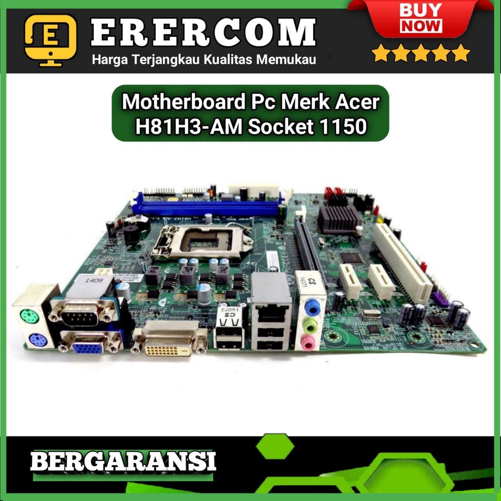 Motherboard Mainboard Mobo Pc Merk acer H81H3-AM 1150 Haswell Murah