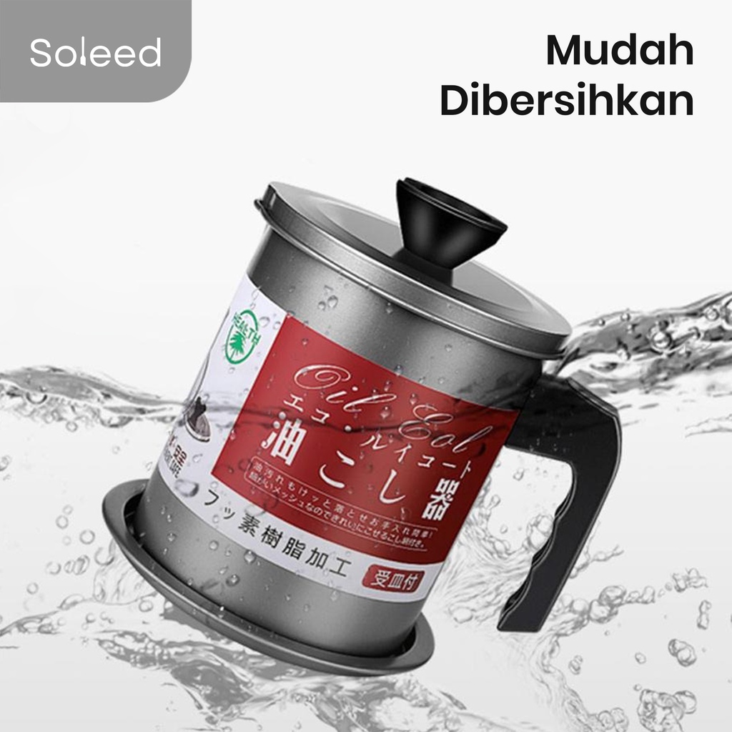 OIL POT NON-STICK 1400ML | SARINGAN TEMPAT MINYAK STAINLES JAPAN STYLE