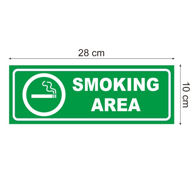 

Stiker Vinyl Sign Tanda Lokasi Smoking Area Tempat Merokok Mall Kantor