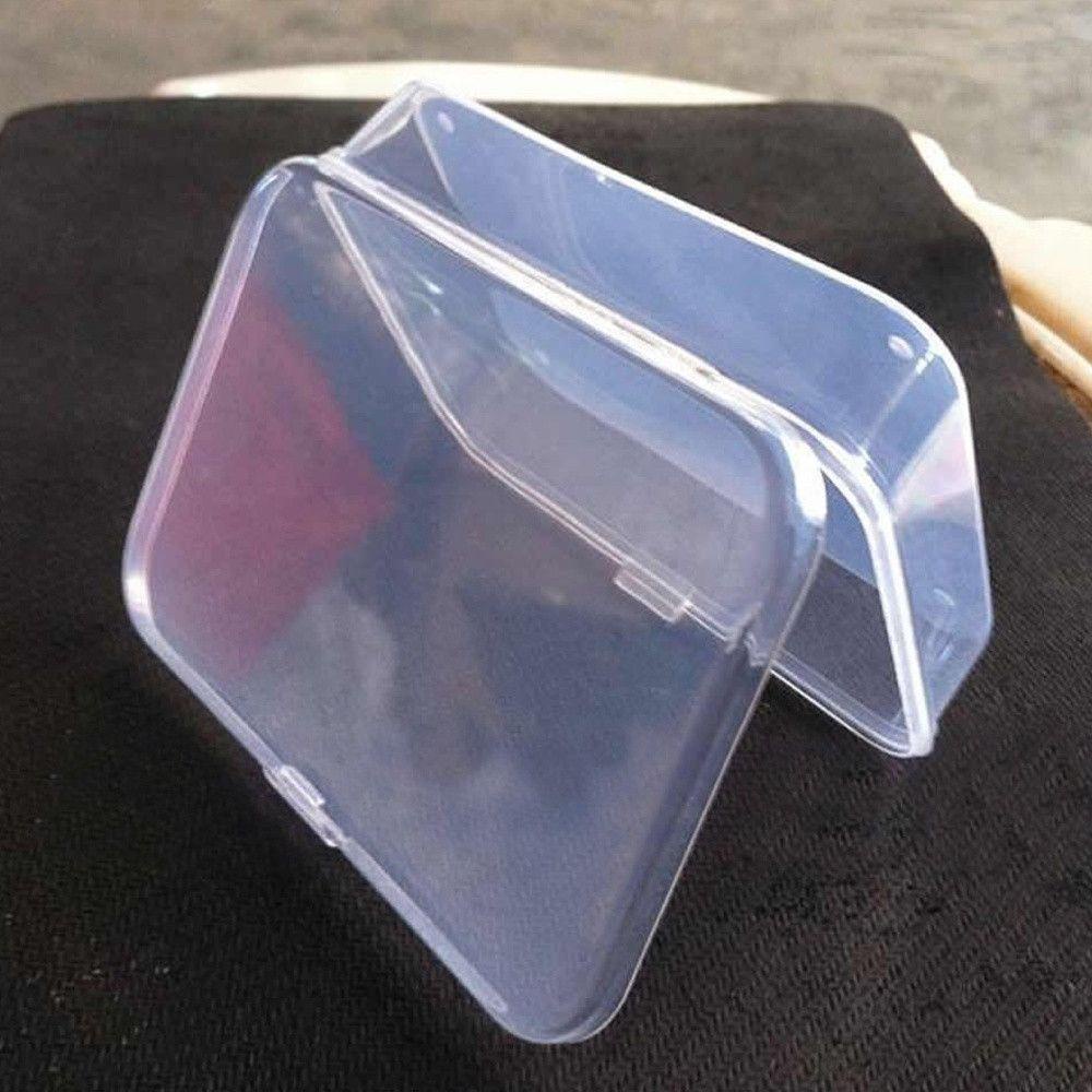 [Elegan] 2pcs Kotak Penyimpanan Pack Container Rectangular Small Case Bening