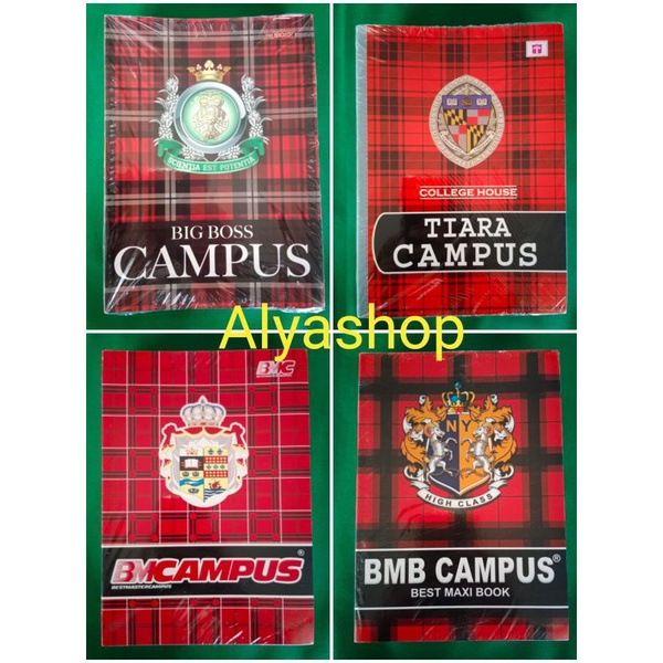 Buku Tulis Campus BMC, BMB, TIARA dan BIG BOSS isi 50 Lembar ( 1pak isi 10 buku)