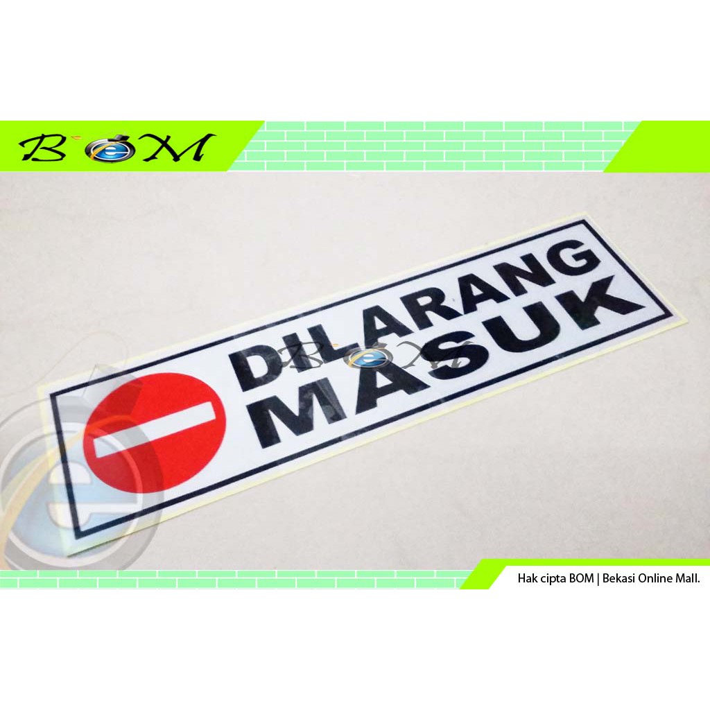 

sticker stiker cutting tulisan pintu kantor dilarang masuk besar